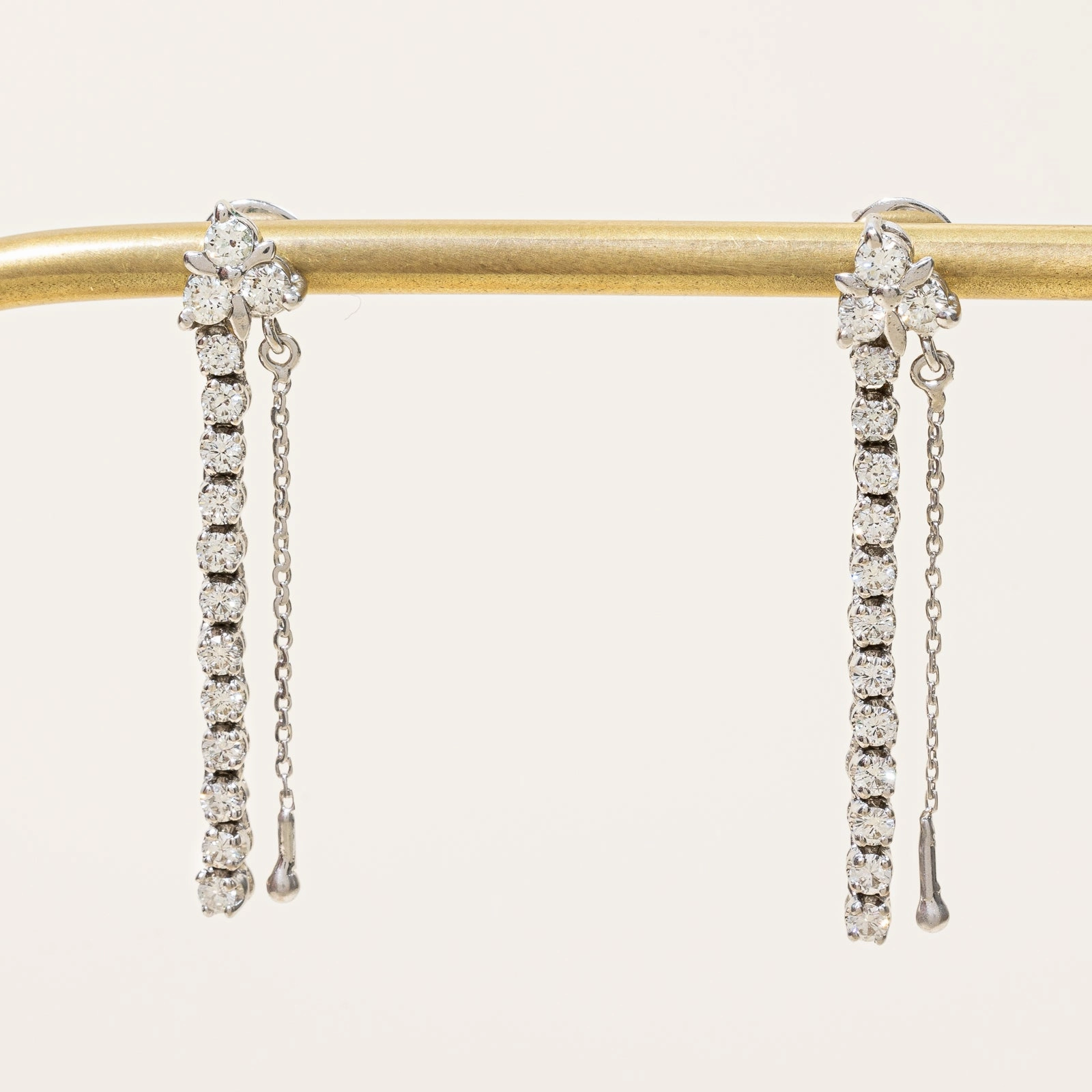 Glamour Effect Diamond Drop Earrings | 1.22ctw |