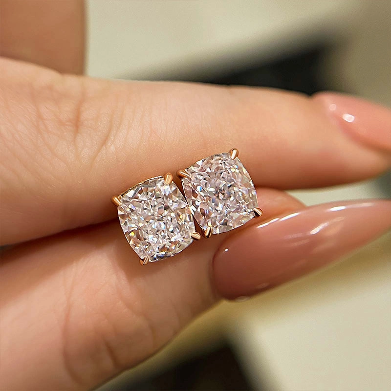 2.0Ct Classic Cushion Cut Women's Stud Earrings In Sterling Silver Elegant Must-Have