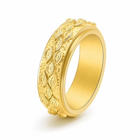 Medal Quality Tungsten Carbide The Eye of God Men's Wide Wedding Band