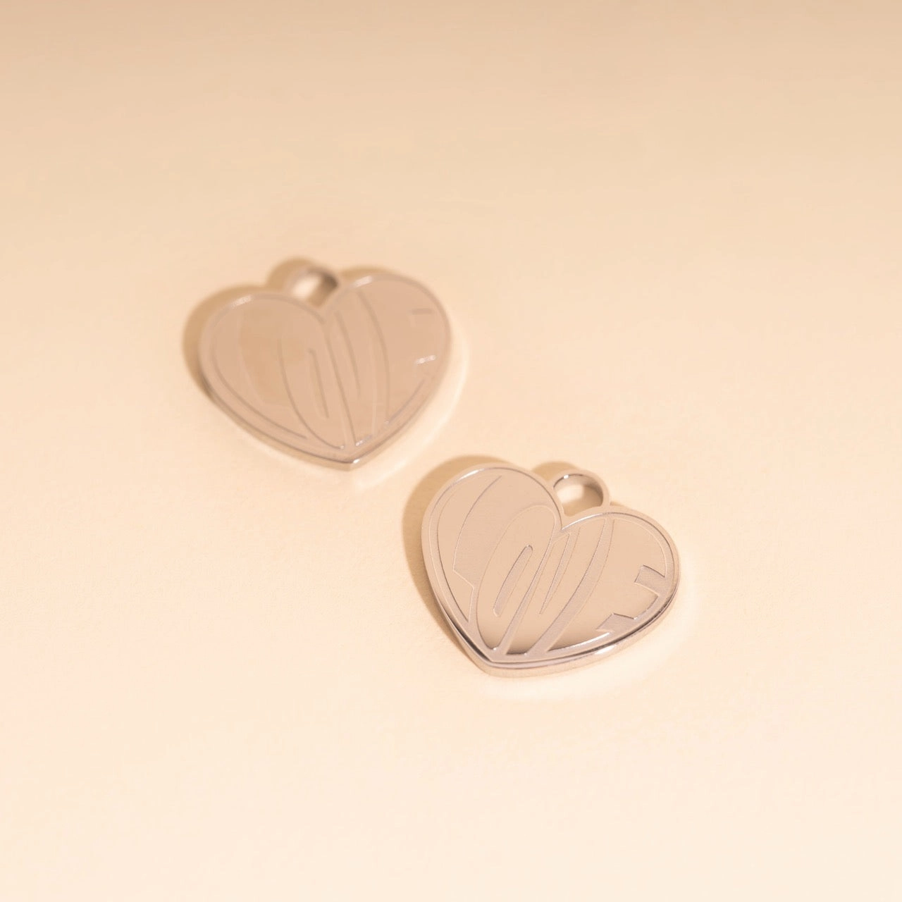 Love Huggie Hoop Charms Graceful Detail