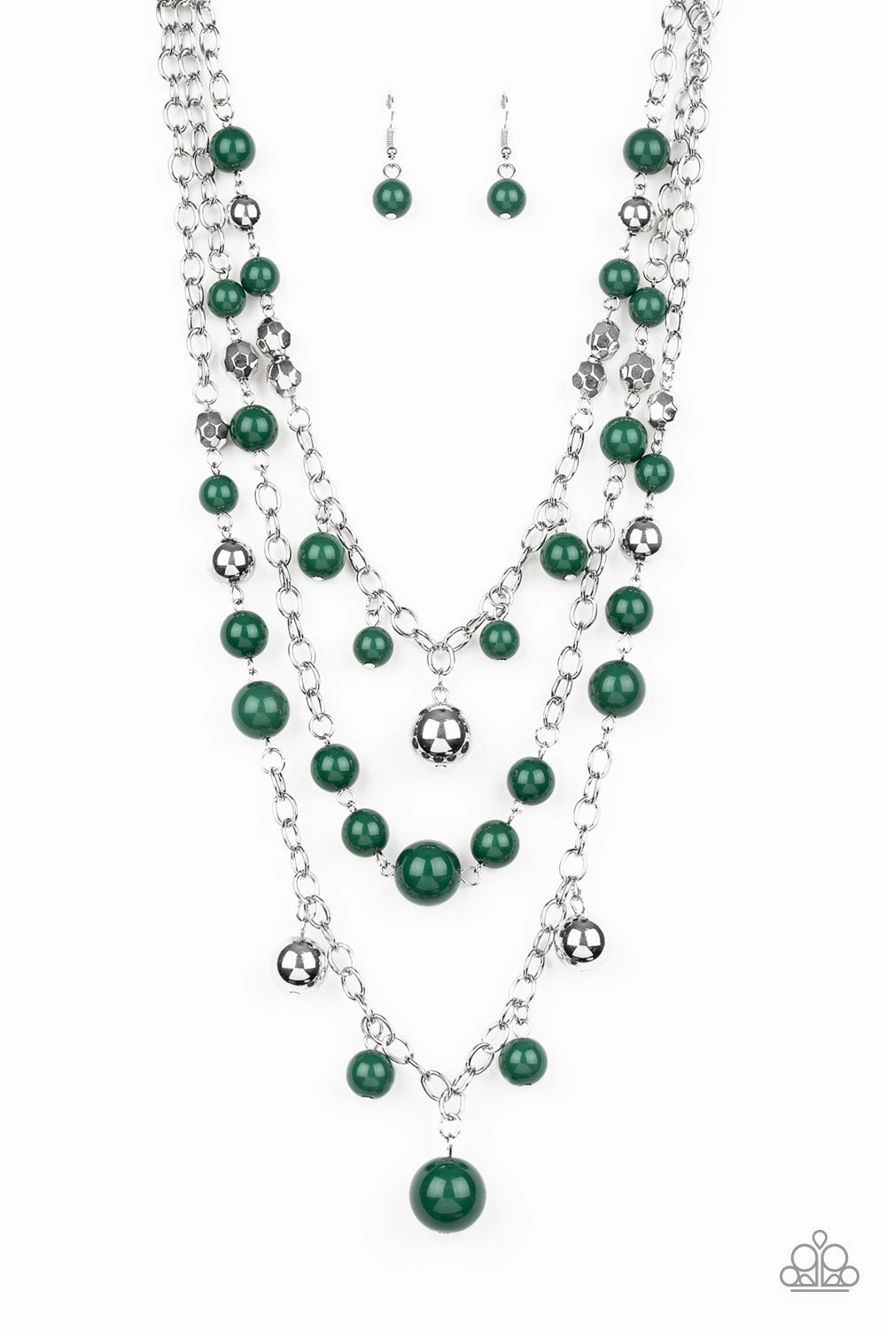 Modern Accessory Paparazzi Accessories ? The Partygoer - Green Necklace?Flat Rate Ship $4.50?