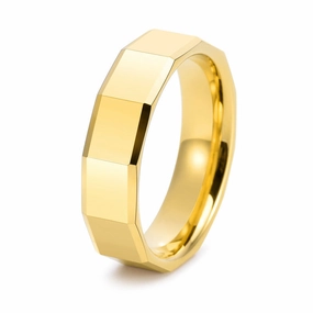 Daily Simplicity Budget Article Louily Classic Tungsten Carbide Faceted Men's Wide Wedding Band