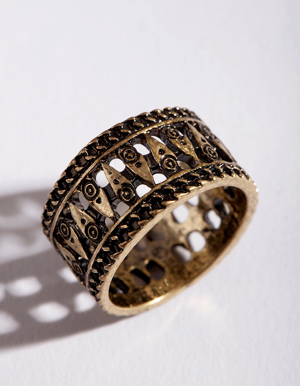 Evening Look Traditional Look Gold Boho Band Ring