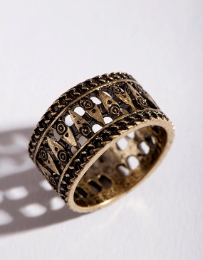 Evening Look Traditional Look Gold Boho Band Ring