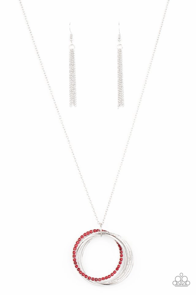 Petite Present Timeless Highlight Paparazzi Accessories ?Harmonic Halos - Red Necklace? Flat Rate Ship $4.50?