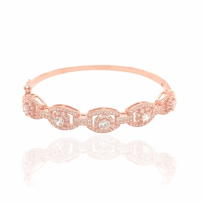 Sterling Silver Rose Gold Plated Bangle Bracelet Fair trade Elite Of The Elite