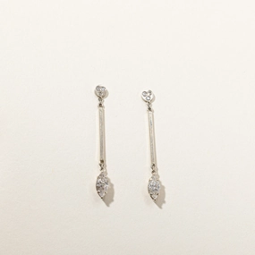 Marquise Diamond Drop Earrings | 1.40ctw | Sophisticated Design Finish