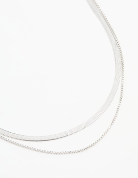 Durable item Minimalist Ornament Waterproof Stainless Steel Chain Layered Necklace