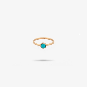 Beautiful Craft Amare Wear Turquoise Solitaire Ring- December Birthstone