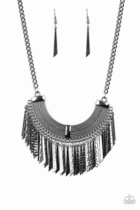 Comfortable Jewelry Multi Strand Item Paparazzi Accessories ? Impressively Incan - Black Necklace?Flat Rate Ship $4.50?