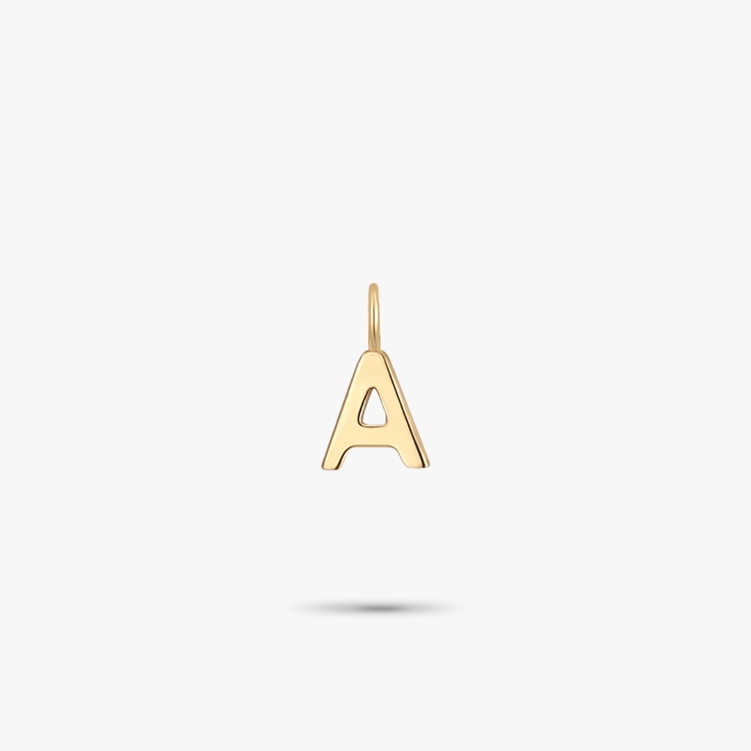 Mini Alphabet Collection 14K Yellow Gold Mini Charm Finest Style Charming Touch