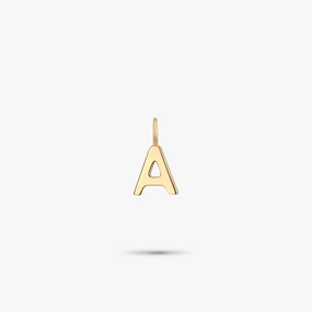 Mini Alphabet Collection 14K Yellow Gold Mini Charm Finest Style Charming Touch