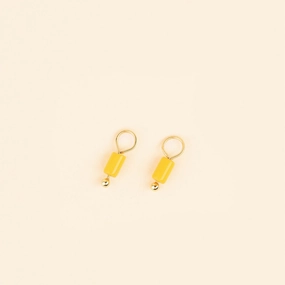 Distinctive Touch Mini Bead Huggie Hoop Charms