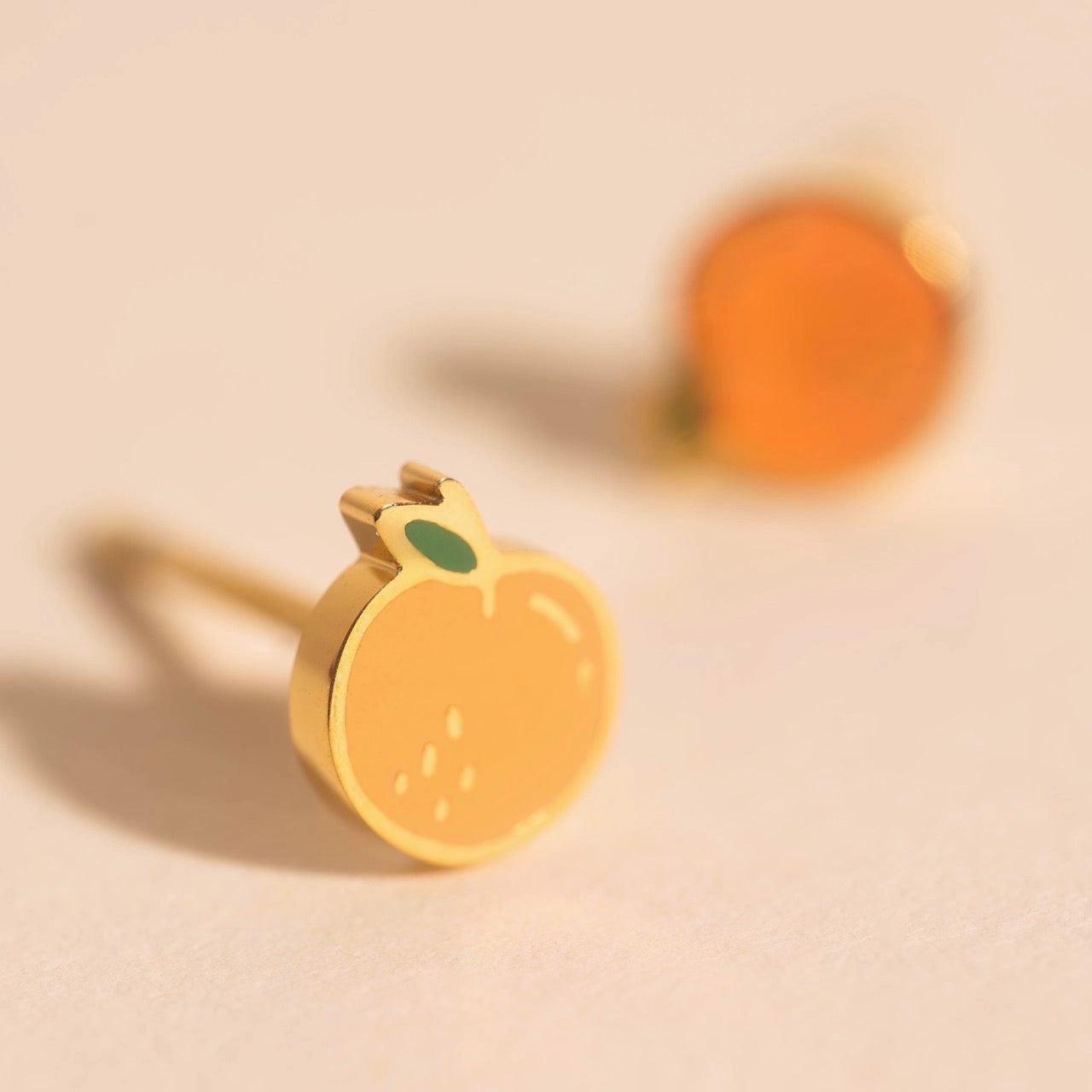Mini Peach Stud Earrings Wedding accessory