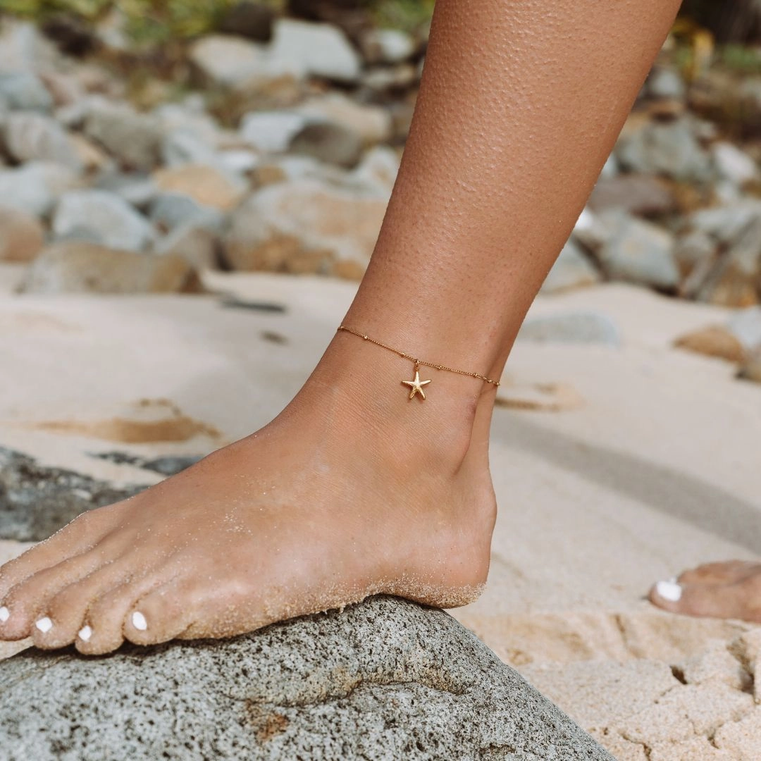 Mini Starfish Anklet Delicate Glow