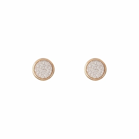 Corporate Accessory Metallic Accessory Round Glitter Stud Earrings