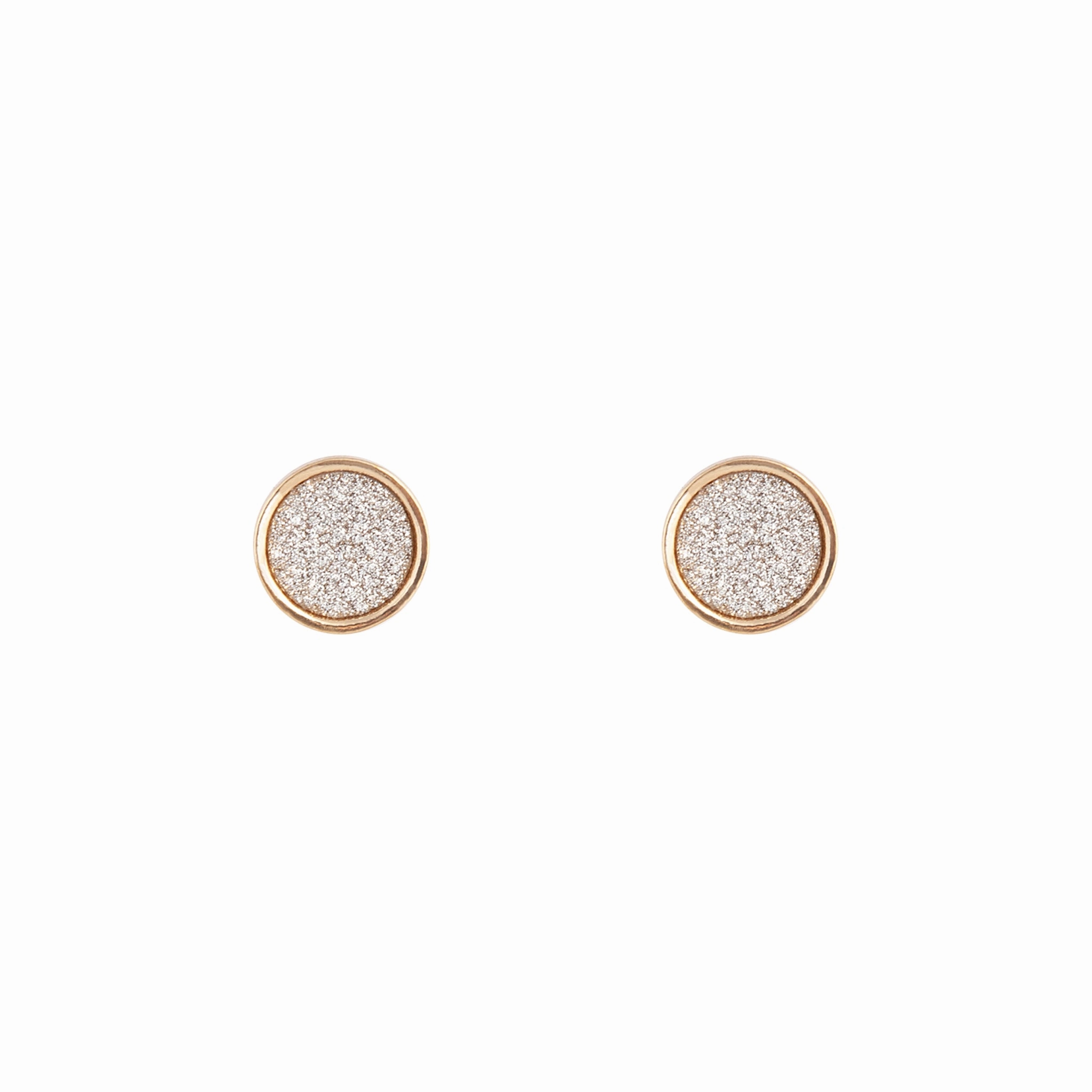 Corporate Accessory Metallic Accessory Round Glitter Stud Earrings