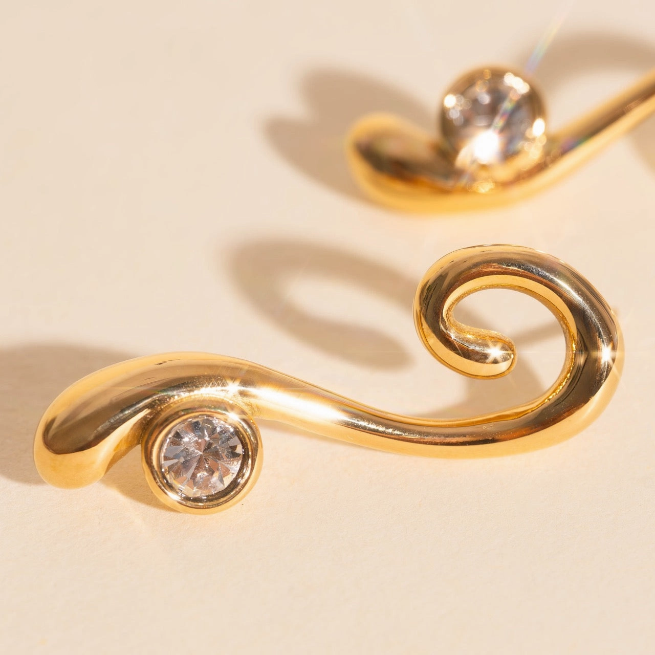 Seasonal Accent Understated Feature Tide Twinkle Stud Earrings