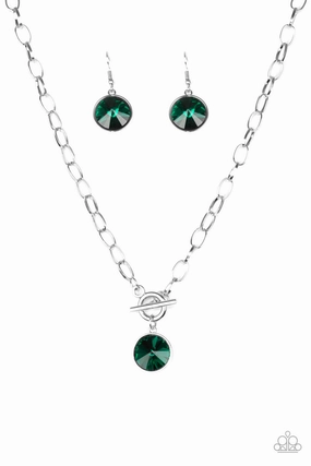 Fashion Focus Mindful Item Paparazzi Accessories ? She Sparkles On - Green Necklace?Flat Rate Ship $4.50?