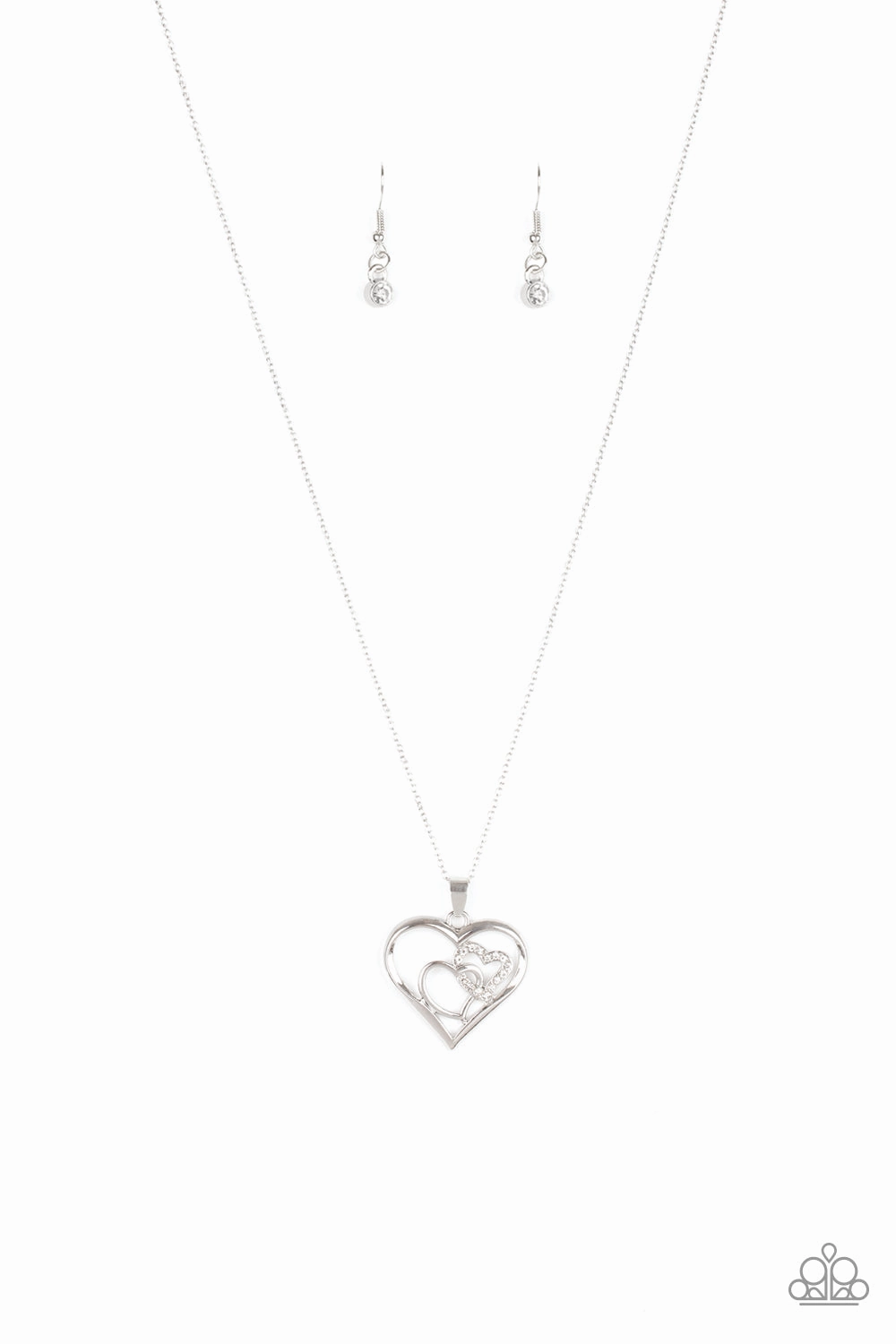 High-End Adornment Paparazzi Accessories ?Cupid Charm - White Necklace? Flat Rate Ship $4.50?