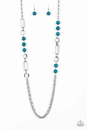 Elegant feature Paparazzi Accessories ?CACHE Me Out - Blue Necklace? Flat Rate Ship $4.50?