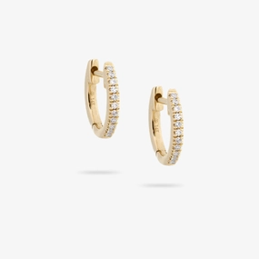 High impact Small Brilliant-Cut Pav?? Diamonds Huggie Earring