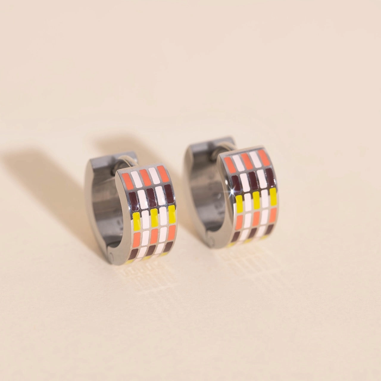 Impeccable Touch Custom Order Stitched Super Chunky Huggie Hoop Earrings