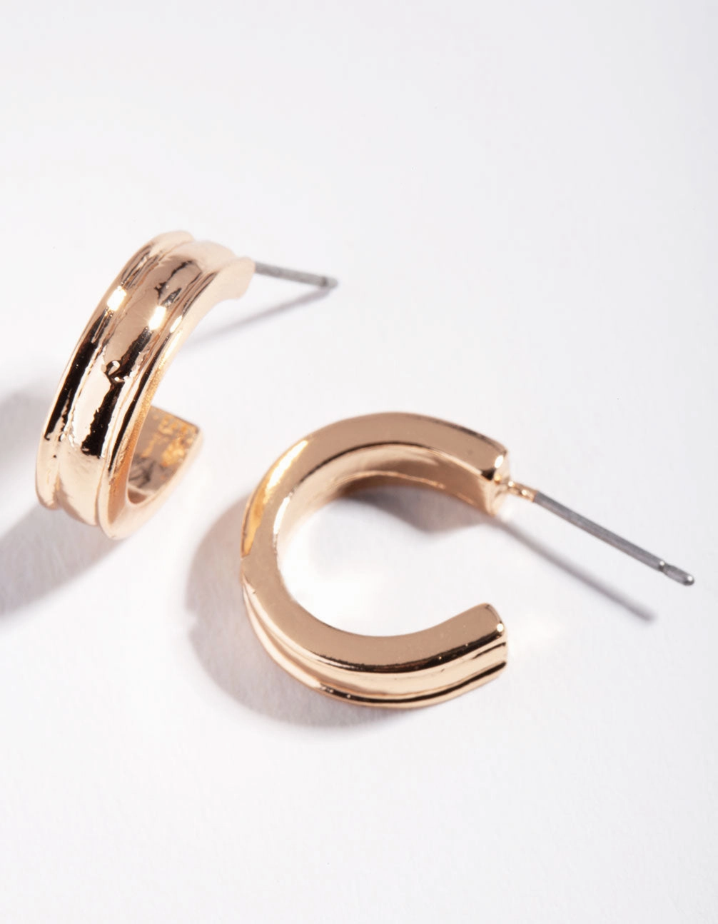 Adorable Item Gold Thick Centred Mini Hoop Earrings