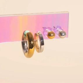 Timeless Jewelry Mixed Metal Lover Stack Pack (4 item pairs)