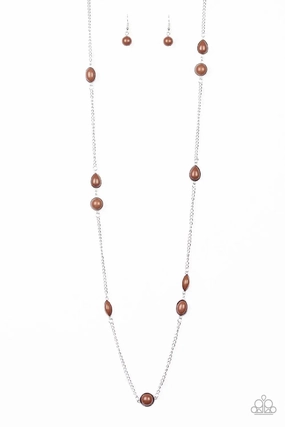 Affordable Style Paparazzi Accessories ?Pacific Piers - Brown Necklace? Flat Rate Ship $4.50?