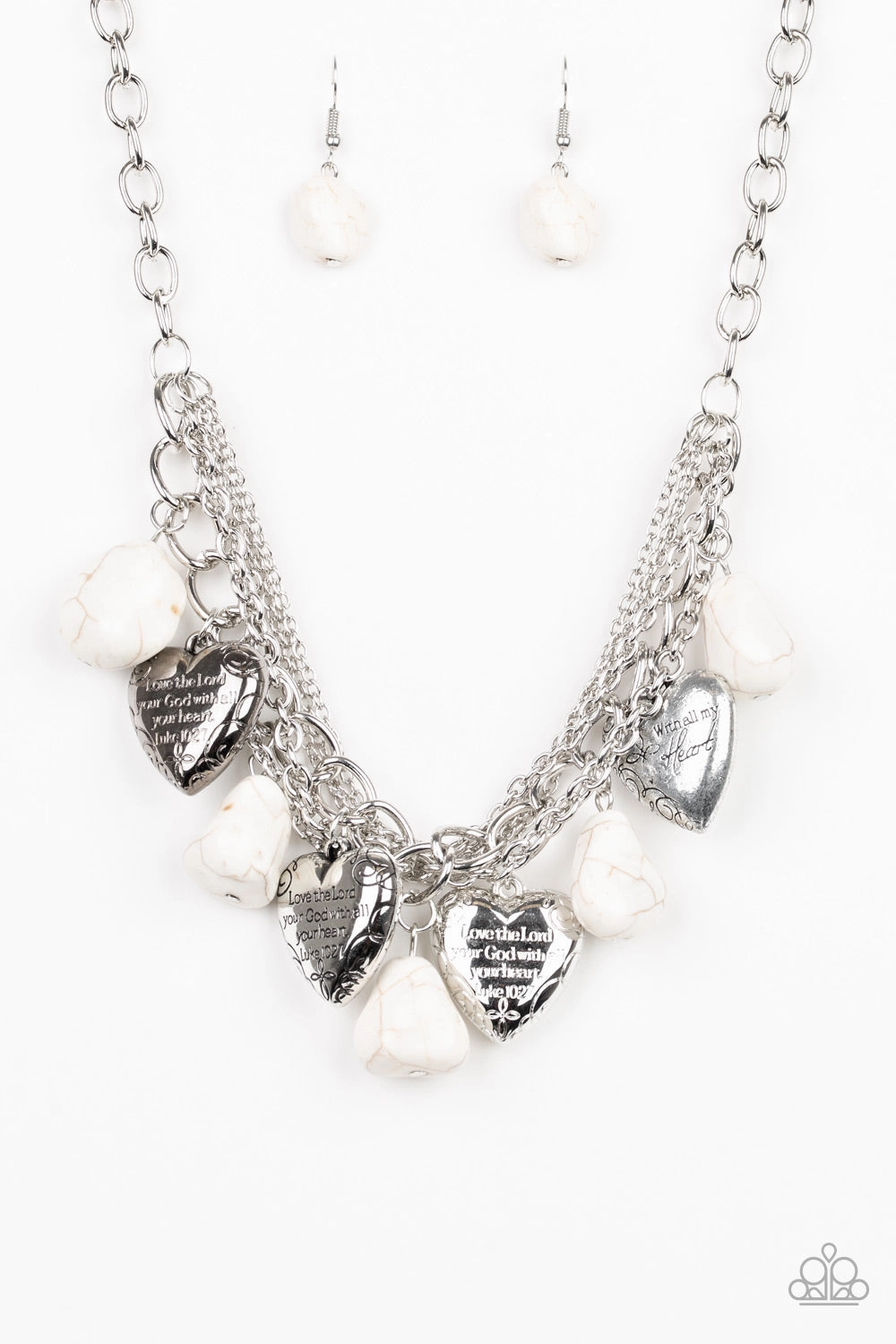 Paparazzi Accessories ? Change Of Heart - White Necklace?Flat Rate Ship $4.50? Summer Present High-Quality Design