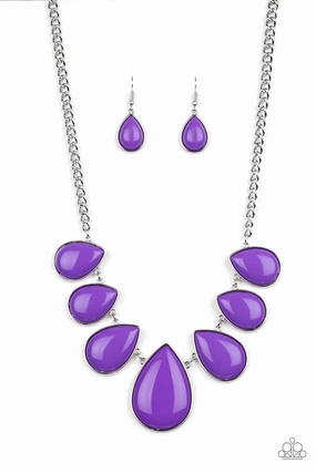 Paparazzi Accessories ? Drop Zone - Purple Necklace?Flat Rate Ship $4.50? Artistic Accessory Bold Style