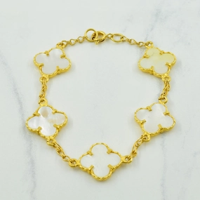 Elegant Radiance Shiny Glam Mother of Pearl Bracelet | 12.50ctw | 6.5" |