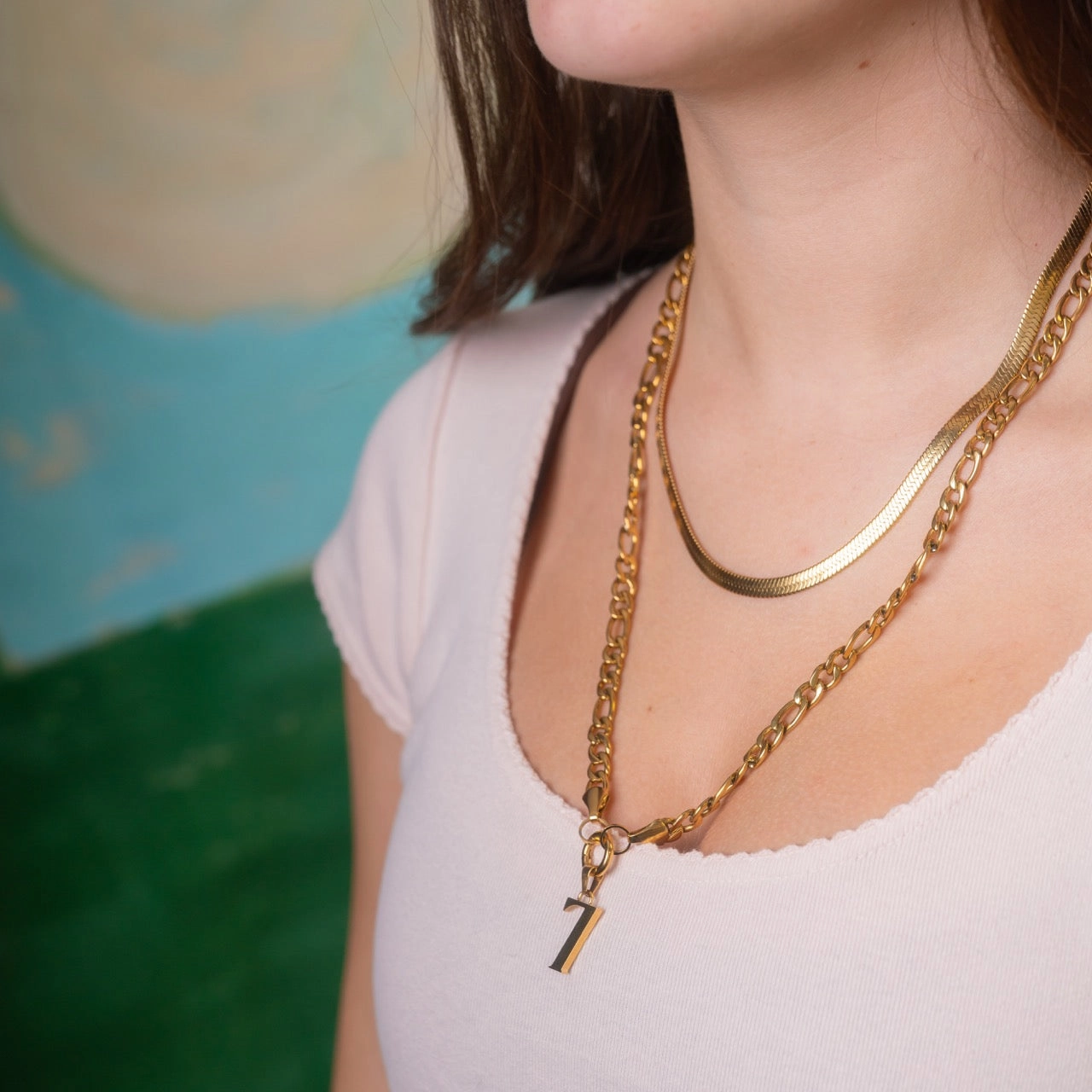 Numbers Necklace Charm 2-Pack (Gold) Daily Details