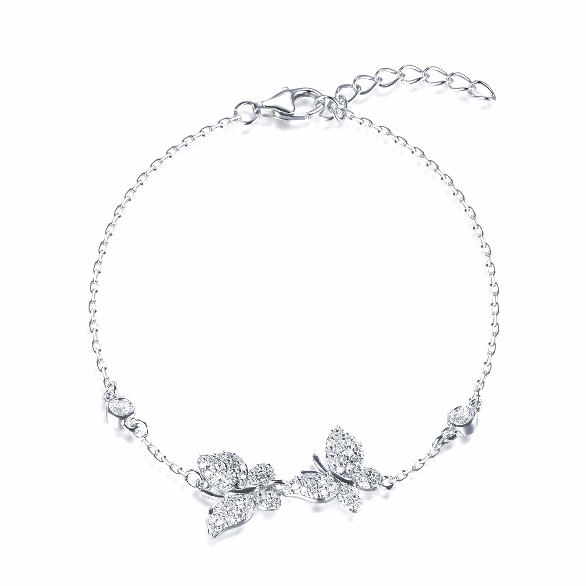 Sterling Silver Double Butterfly Bracelet Award-winning
