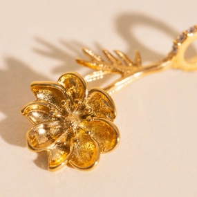 Handcrafted Design Versatile Craft October Cosmos Birth Flower Necklace Charm