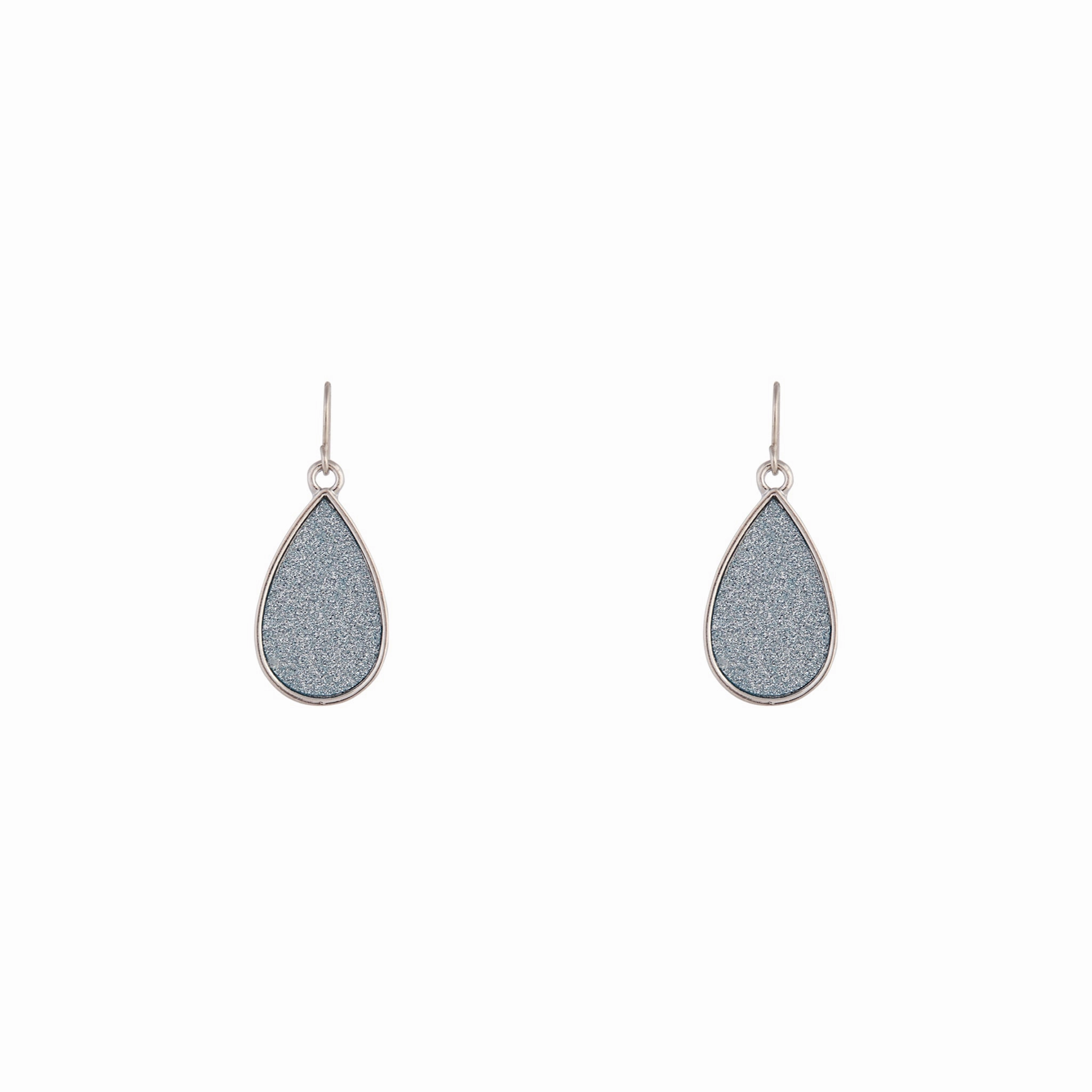 Striking Item Brilliant Accessory Silver Glitter Teardrop Earrings