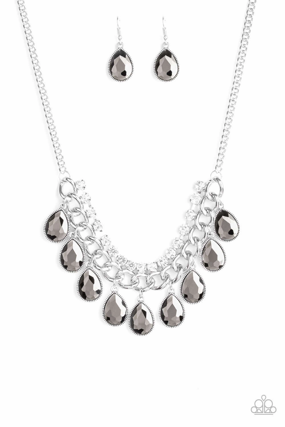 Casual Look Romantic Style Paparazzi Accessories ? All Toget-HEIR Now - Silver Necklace?Flat Rate Ship $4.50?