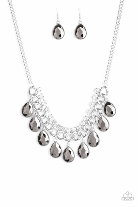 Casual Look Romantic Style Paparazzi Accessories ? All Toget-HEIR Now - Silver Necklace?Flat Rate Ship $4.50?