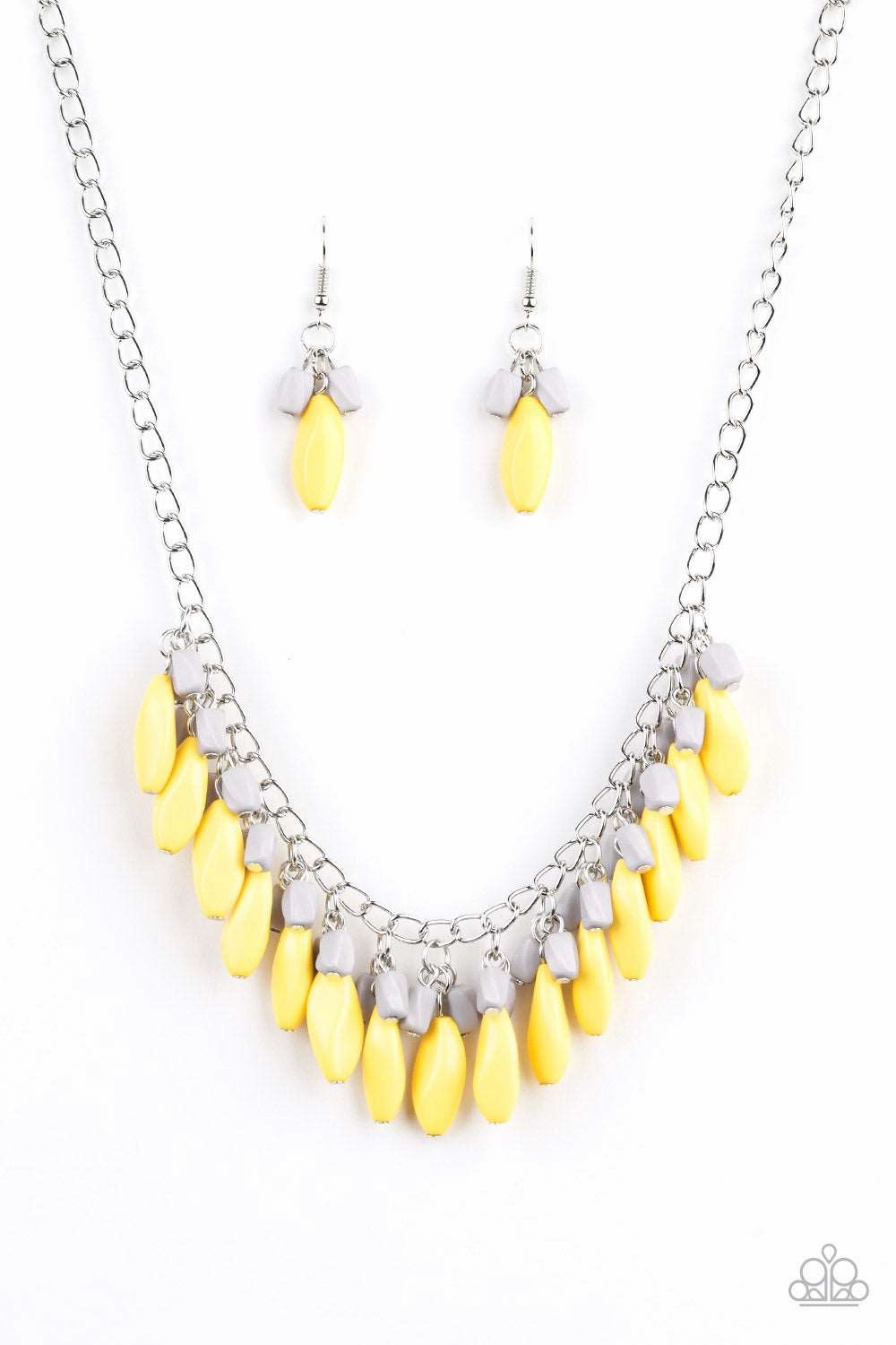 Paparazzi Accessories ? Bead Binge - Yellow Necklace?Flat Rate Ship $4.50? High-End Item Ornamental Chain