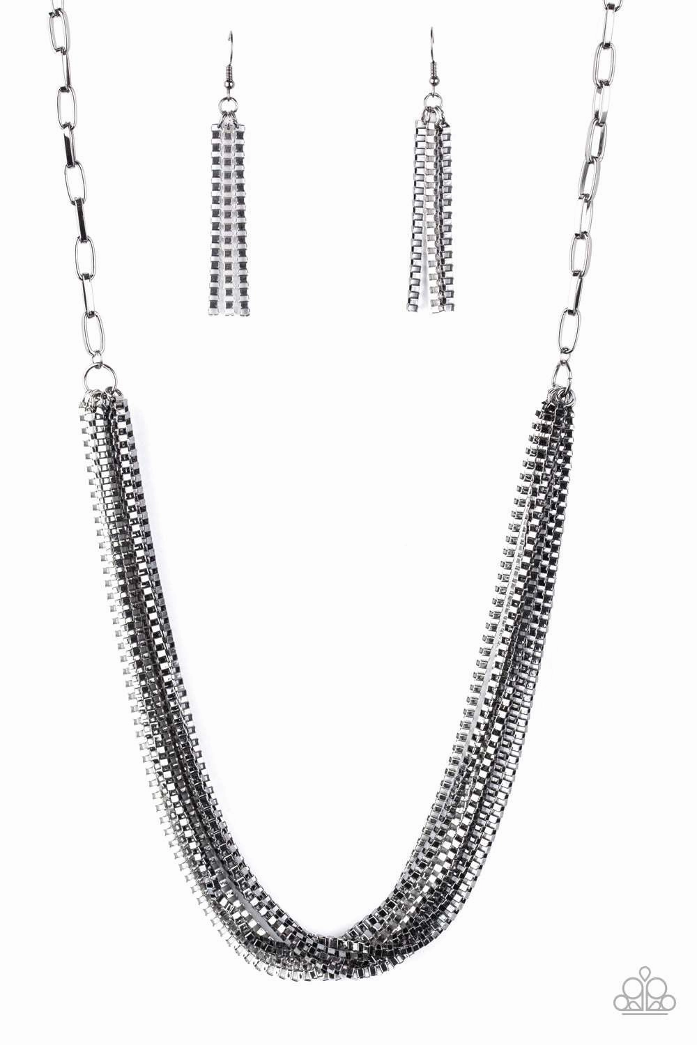 Crystal Piece Paparazzi Accessories ? Beat Box Queen - Black Necklace?Flat Rate Ship $4.50?