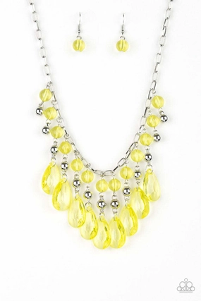 Paparazzi Accessories ? Beauty School Drop Out - Yellow Necklace?Flat Rate Ship $4.50? Colorful Look Amazing Style