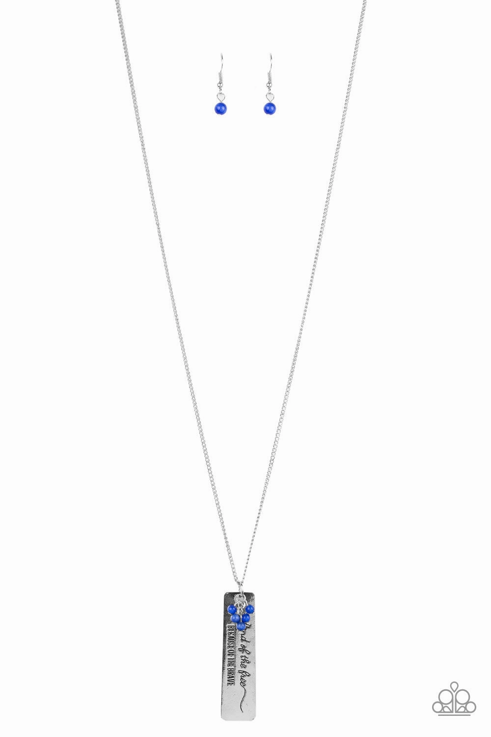 Paparazzi Accessories ? Because Of The Brave - Blue Necklace?Flat Rate Ship $4.50? Ornamental Chain