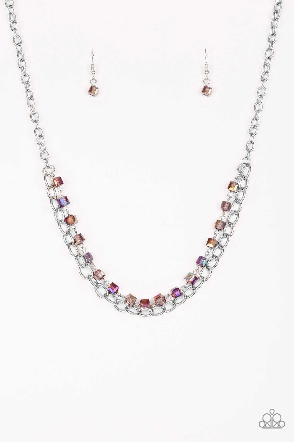 Classic Present Paparazzi Accessories ? Block Party Princess - Purple Necklace?Flat Rate Ship $4.50?