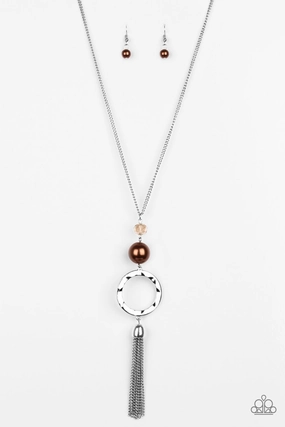 Paparazzi Accessories ? Bold Balancing Act - Brown Necklace?Flat Rate Ship $4.50? Contemporary Mood