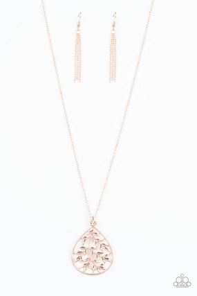 Family Bond Paparazzi Accessories ? BOUGH Down - Rose Gold Necklace?Flat Rate Ship $4.50?