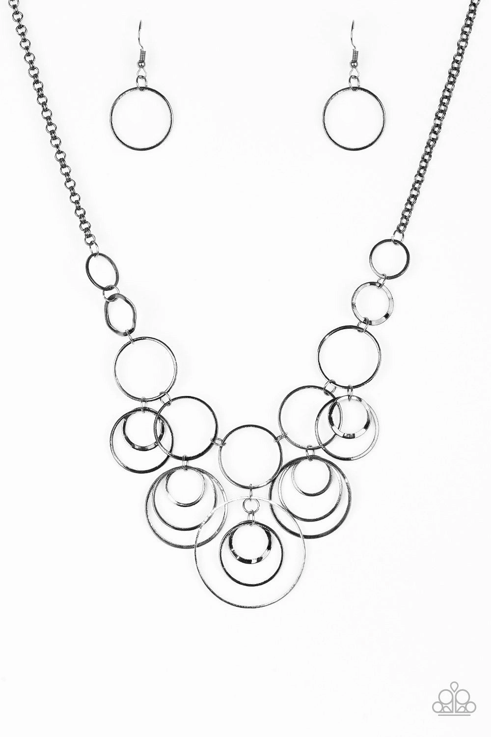 Trendy Item Paparazzi Accessories ? Break The Cycle - Black Necklace?Flat Rate Ship $4.50?