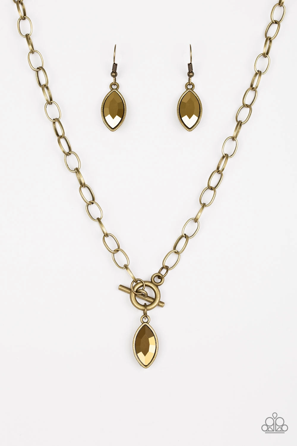 Paparazzi Accessories ? Club Sparkle - Brass Necklace?Flat Rate Ship $4.50? Celebration Style