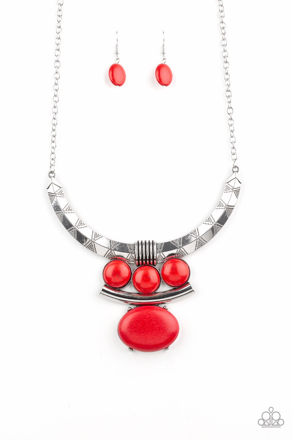 Paparazzi Accessories ? Commander In CHIEFETTE - Red Necklace?Flat Rate Ship $4.50? Petite Accent