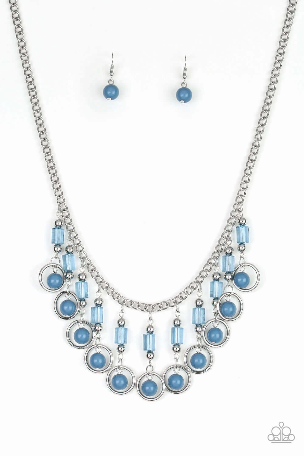 Paparazzi Accessories ? Cool Cascade - Blue Necklace?Flat Rate Ship $4.50? Wonderful Style